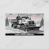 *~* Snow Removal Snow Plow Truck AP74 Business Card