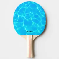 Aqua Water Pattern With Reflection Waves Ping Pong Paddle