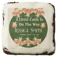 A Little Cutie is On The Way -Orange Blossom Green Brownie