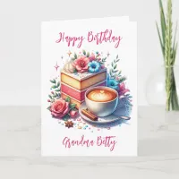 Coffee and Cake Grandma's Birthday Card