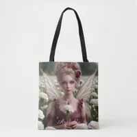 Beautiful January Fairy in Carnations Tote Bag