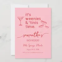 Weenies & Tinies Red Bachelorette Bach Weekend Invitation