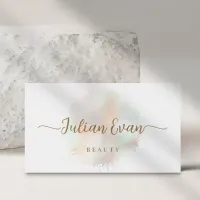 Modern Script Abstract Watercolor brushstroke Business Card