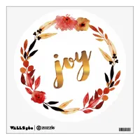 Christmas Joy Watercolor Wreath ID292 Wall Sticker