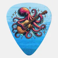 Funny Cartoon Octopus Playing Guitar Guitar Pick