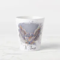 *~*  I Love You Heart Angel Wings AP78 Ti Amo Latte Mug