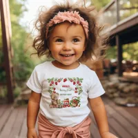 Berry First Strawberry and Bear Birthday Baby T-Shirt