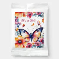 Butterfly in Flowers Girl's Baby Shower Margarita Drink Mix