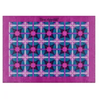 1960's Style in Pink, Purple & Blue, Cutting Board