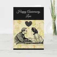 Happy Anniversary Love Vintage Couple Card