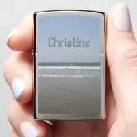 Serene California Beach add your name Zippo Lighter