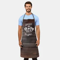 Funny Grilling Gift for Men – Shoot to Grill Apron