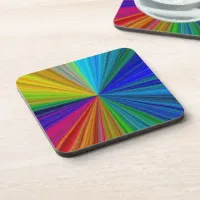 Circular Gradient Rainbow Drink Coaster