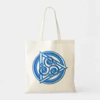 Azure Symphony: The Electric Triad Tote Bag