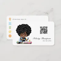 Afro Crafter QR Code Business Card