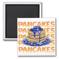 Pancakes Topped with Blueberries Magnet