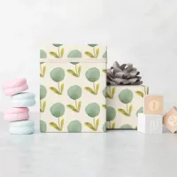 Rustic Watercolor Floral Garden Botanical Wrapping Paper