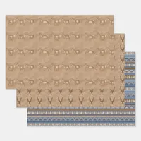 Southwest Pronghorn Antelopes Geometric Pattern Wrapping Paper Sheets