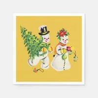 Retro Snowmen Napkins