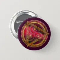 Crimson Celtic Mandala of Energy Button