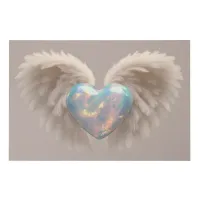 *~*~  Heart Angel Wings  AP78 Flash Opal Faux Canvas Print