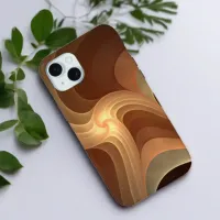 Detailed Earthy Swirl iPhone 15 Plus Case