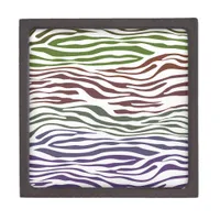 Zebra Stripe Colorful Abstract Gift Box