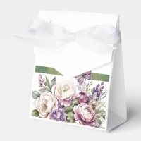 Purple Cottage Floral Bouquet Favor Box