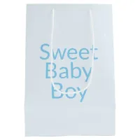 Sweet Baby Boy | Baby Blue  Medium Gift Bag