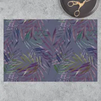 Modern Botanical Stylized Palm Leaves on Purple Tissue Paper