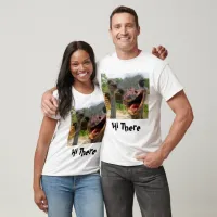 Funny Ostrich Couple Hello There Unisex T-Shirt