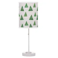 Christmas trees with beads strings pattern table lamp