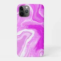 Pink and White Marble Swirls   iPhone 11 Pro Case