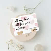 All My Love Poetic Romantic Hearts Postcard