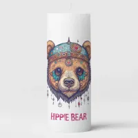 Hippie Bear I Pillar Candle