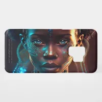 African Electro Style Woman Face Case-Mate Samsung Galaxy Case