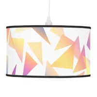 Pastel Triangle Confetti on White Ceiling Lamp