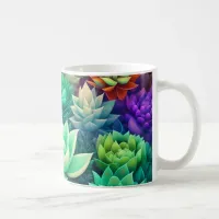 Aloe Vera and Succulents Collage  Coffee Mug