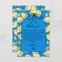 Bridal Shower Main Squeeze Lemon Blue Thank You