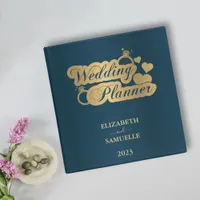 Wedding Planner Gold and Blue Binder