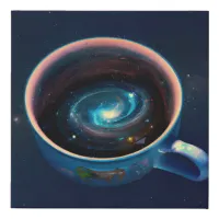 Cosmic Coffee Cup Faux Canvas Print