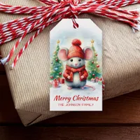 Cute Christmas Mouse Gift Tags