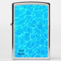 Aqua Water Pattern With Reflection Waves Zippo Lighter