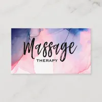 *~* A Massage Therapy Massage Therapist Watercolor Business Card