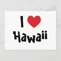 I Love Hawaii Postcard