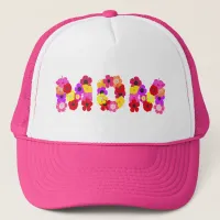 Mom Pretty Floral Typographic Design Trucker Hat