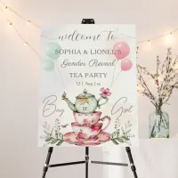 Tea Party Watercolor Teapot Gender Reveal