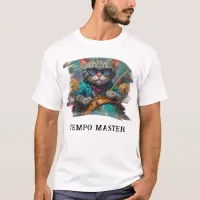 *~* Turquoise Percussionist Cool Cat Drummer AP91 T-Shirt