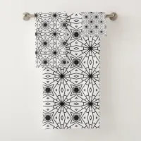 Modern Black and White Bath Towels