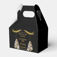 Black Gold Elegant 30th Birthday Party    Favor Boxes